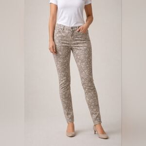 Free People Boho Floral Print Skinny Jeans
